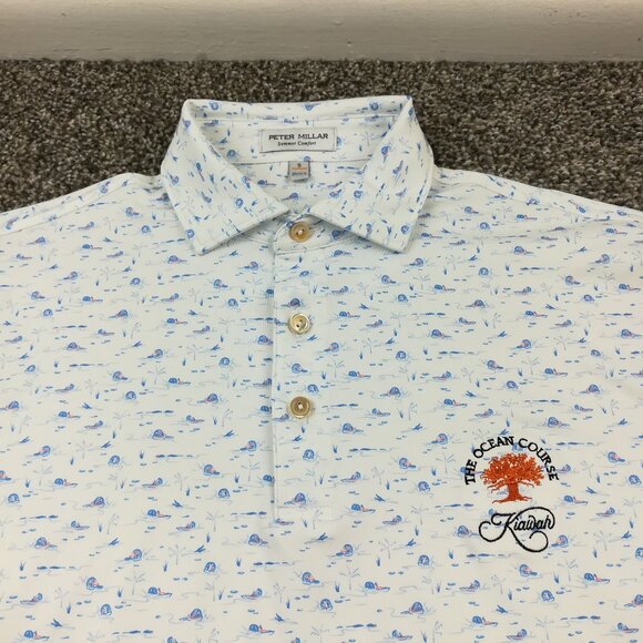 2024 Peter Millar Kiawah Island Ocean Course Polo Shirt Everglades Mens Small
